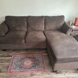 super comfy, recently refurbished couch w/ chaise lounge