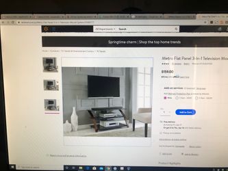 TV Stand Flat Panel Glass black