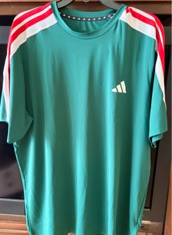 Adidas 3 Stripe Tee - green red white