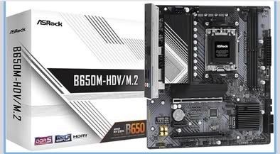 ASRock B650M-HDV/M.2 AM5 Motherboard – NEW (Open Box)