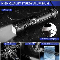 Super Bright 900000 Lumens Handheld Flash Light, Powerful Emergency Linternas, Waterproof