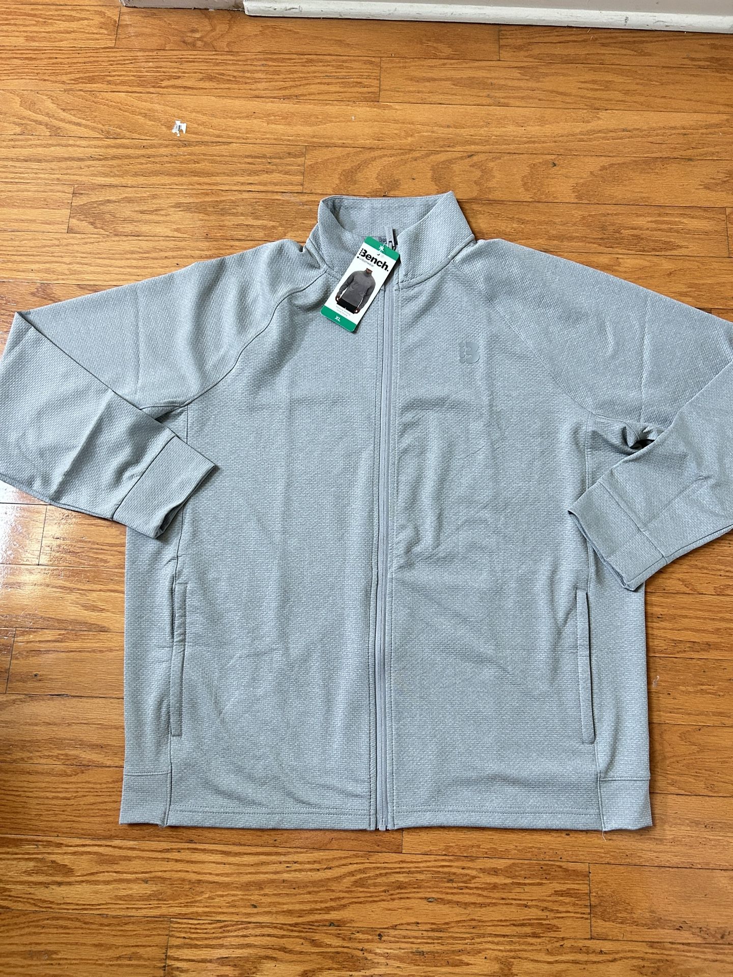 NWT Bench Men's full zip gray Jacket Size XL
