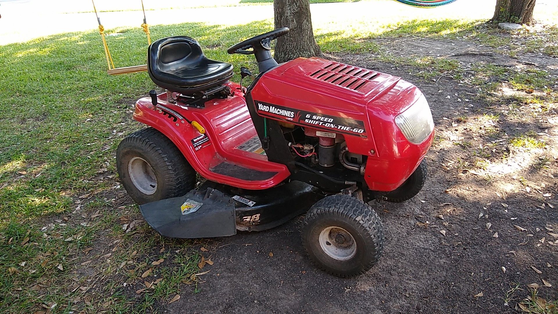 Yard machine 6 speed shift on the go riding lawn mower for Sale in