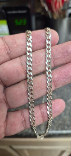 Silver Cuban link chain