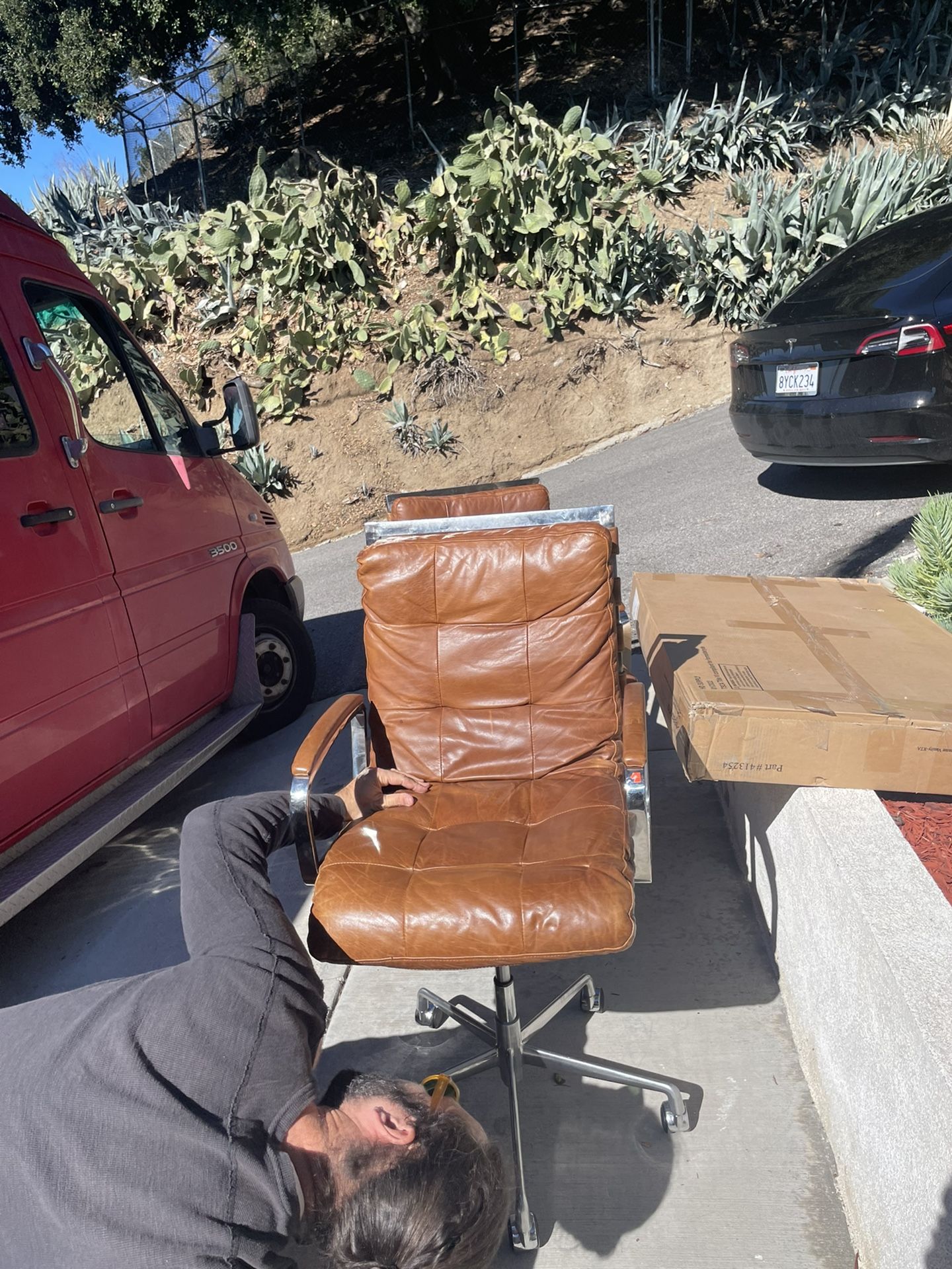 Restoration Hardware Oviedo Leather Desk Chair for Sale in Tujunga, CA