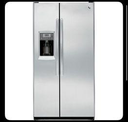GE Profile 23.34-cu ft Side-by-Side Refrigerator with Ice Maker (Stainless Steel)