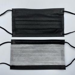 Black disposable face-masks 3 For $18