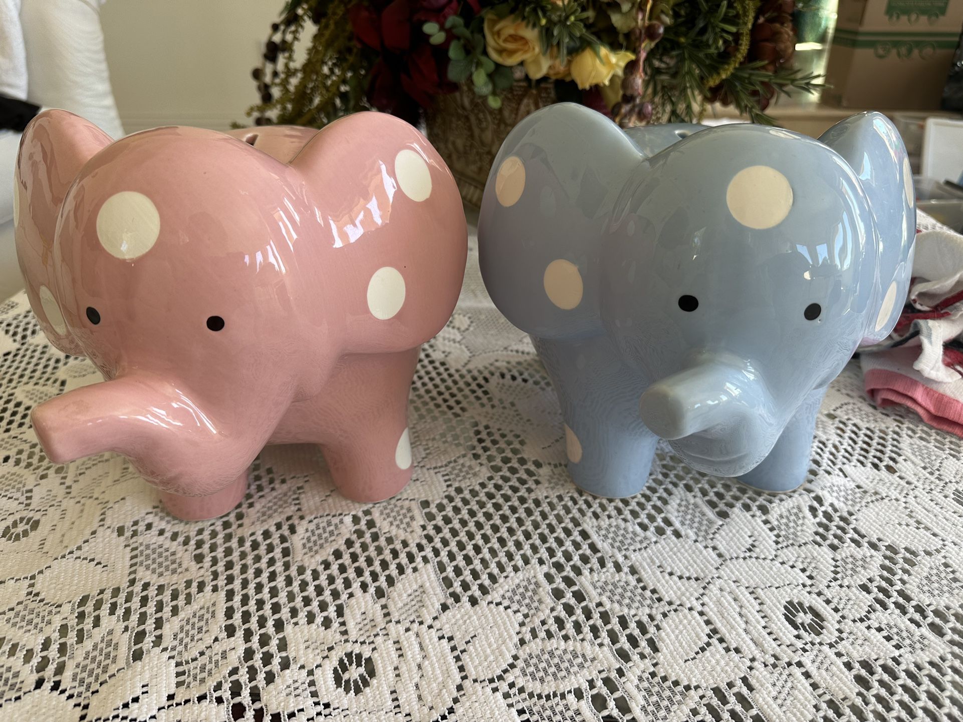 Pink And Blue Piggy Banks