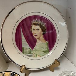 Vintage Plate Queen Elizabeth II Coronation Plate 1950s