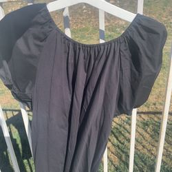 Ladies T-shirt Blouse Size XL Black