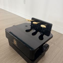 Adjustable Piano Pedal Extender Bench for Kids, Design with 3 Pedal (Black)