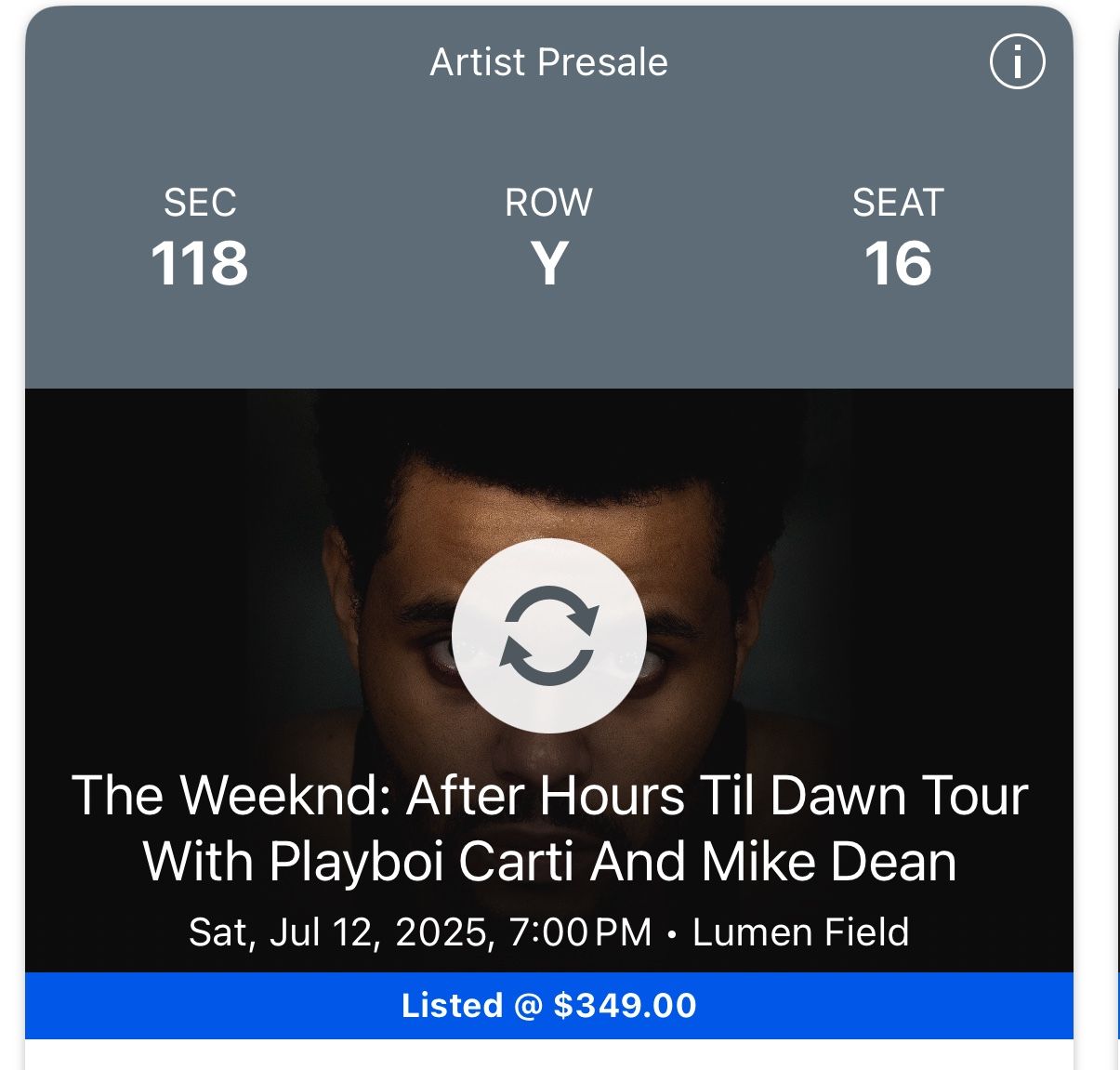 The Weeknd Concert Tickets at Lumen Field Seattle