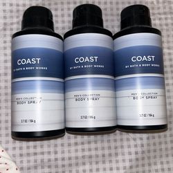Bath And Body Works Men’s Coast Body Sprays