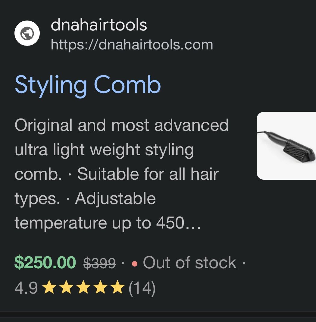 Styling Comb DNA Hair Tools
