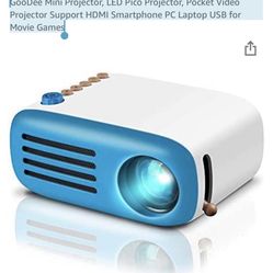 GooDee Mini Projector, LED Pico Projector, Pocket Video Projector Support HDMI Smartphone PC Laptop USB for Movie Games