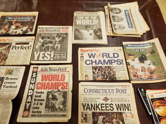 Large Collection Of Yankees World Series Newspapers