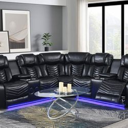 🚚Ask 👉Sectional, Sofa, Couch, Loveseat, Living Room Set, Ottoman, Recliner, Chair, Sleeper. 

✔️In Stock 👉Lucky Charm Black Reclining Sectional