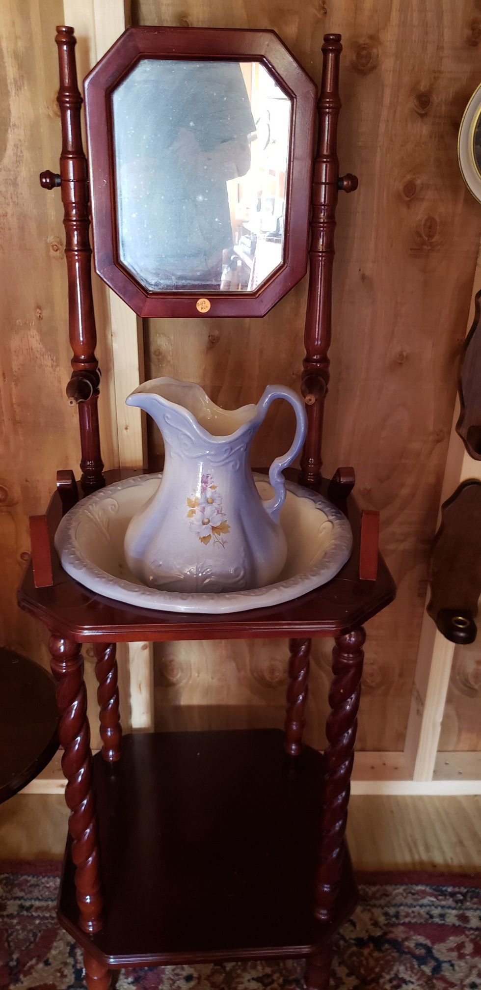 Wash stand pitcher and bowl