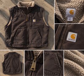Carhartt Sherpa-Lined Duck Canvas Vest – Size L