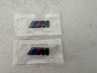 2x Universal 45mm M Style Fender Emblem for BMW Matte Black New