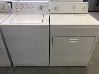 Matching heavy duty super capacity plus washer dryer pair