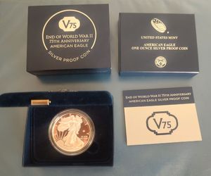 End of WWII 75th Anniversary American Eagle Silver Proof Coin