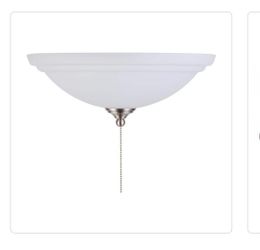 Hampton Bay 2 Light White Glass Bowl Ceilings Fan Led Light Kit