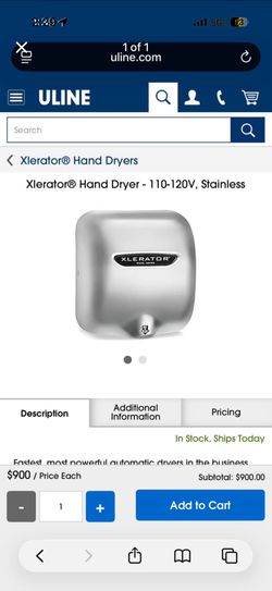 Xlerator XL-SB Hand Dryer 110-120V
