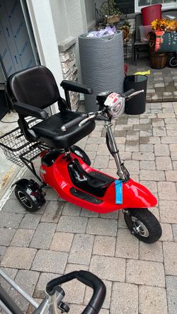 Red 3-Wheel Electric Mobility Scooter