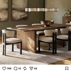 Arhaus Felton 84 Inch Dining Table No Chairs