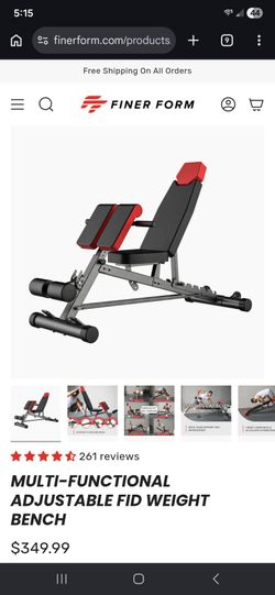 Work Out Fitness Bench Adjustable - FinerForm Brand