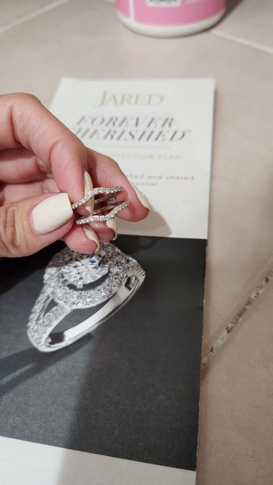 Wedding Band and Engagement Ring 5.5