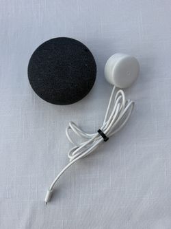 Google Home Mini 1st Gen H0A Charcoal Smart Speaker + Adapter - Tested Working