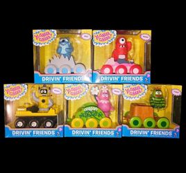 Vintage YO GABBA GABBA COMPLETE SET Mint In Box Drivin' Friends Train Spin Master 2008