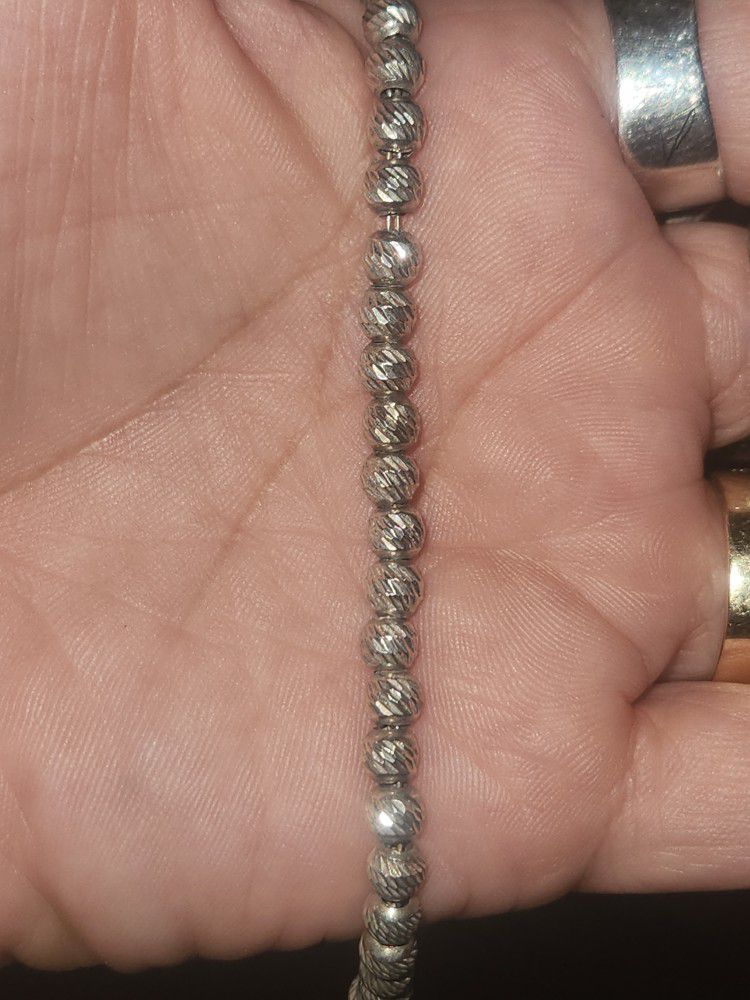Bouble Beads Sterling Silver Bracelet 