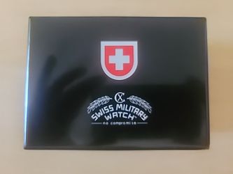 CX SWISS MILITARY WATCH No Compromise Empty Luxury Piano Wooden Display Box Only