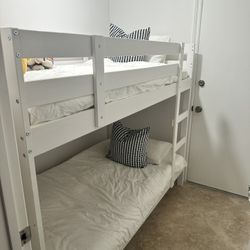 MYDAL Bunk bed frame, white, 90x200 cm