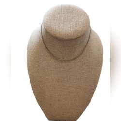 Silver Toned Thin Strand Necklace 16"