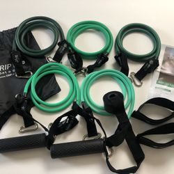 Cables Resistance Bands Set (stackable 150lbs & hypoallergenic) 