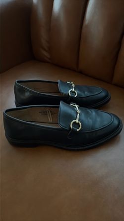 H&M black leather loafers size 37