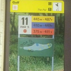 1979 Sportscaster Golf The Par Unit Of Measurement Sports Photo Large Over-sized Card HTF Collectible Vintage Italy