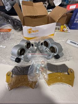 MATI Rear Left Right Brake Caliper Pads for Polaris RZR 1000 XP, RZR Turbo, RZR RS1, RZR 900 4-Seater 1912141 1912142 1912478 1912479