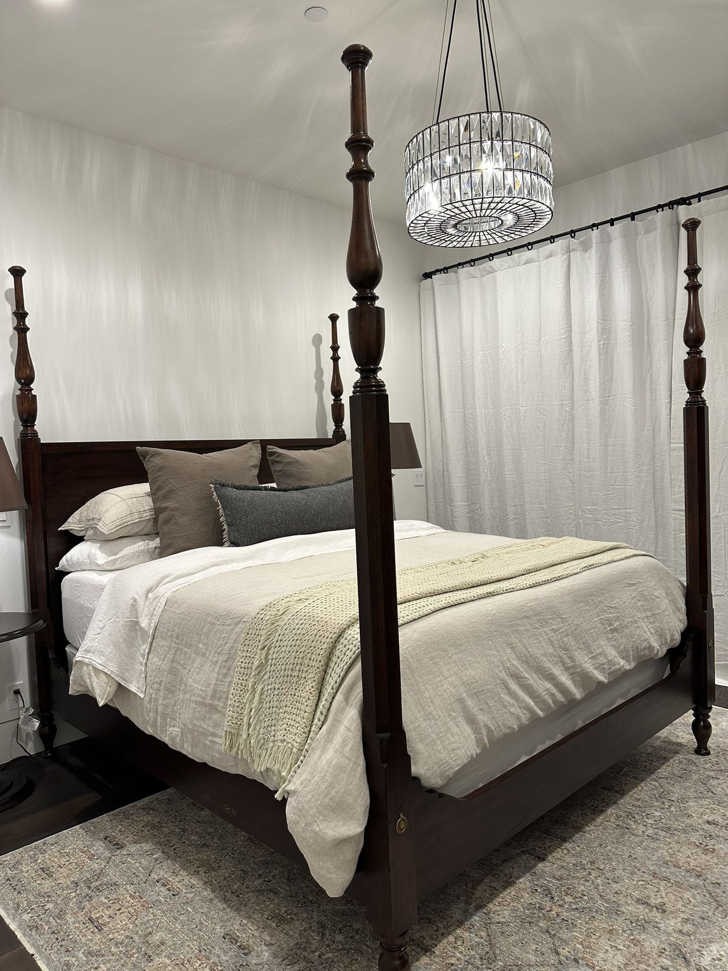 Vintage Ralph Lauren Mahogany Cal King Canopy Bed