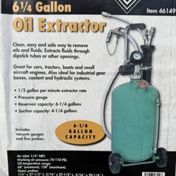 HARBOR FREIGHT PNEUMATIC OIL EXTRACTOR READ DESCRIPTION PLEASE 