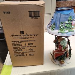 Signature Homes Christmas Candle Holder And Shade.  In EXCELLENT CONDITION 