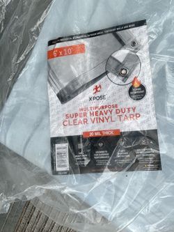 Xpose Safety Clear Vinyl Tarp 6x10 20 Mil