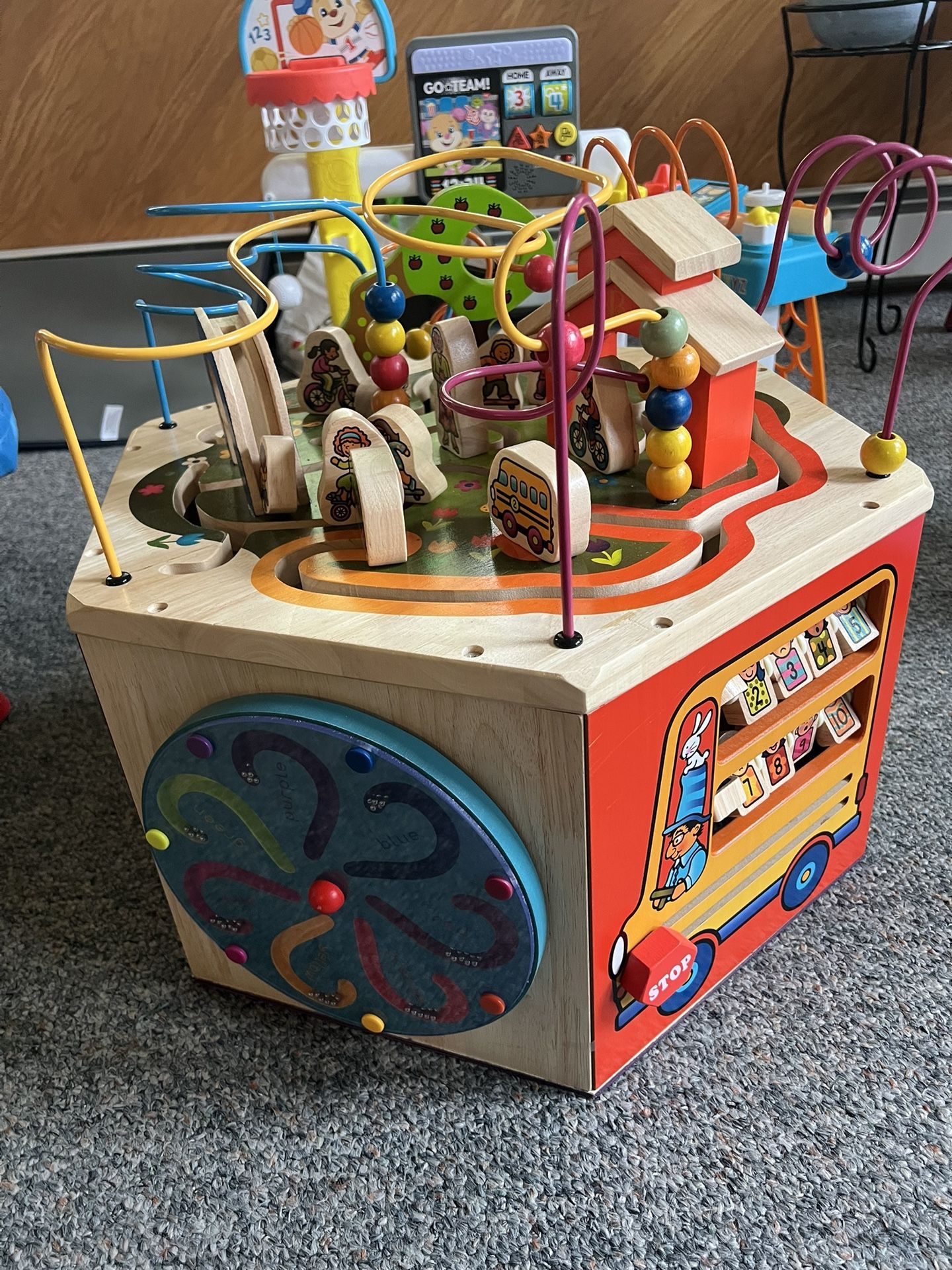 B. Toys Wooden Activity Cube 