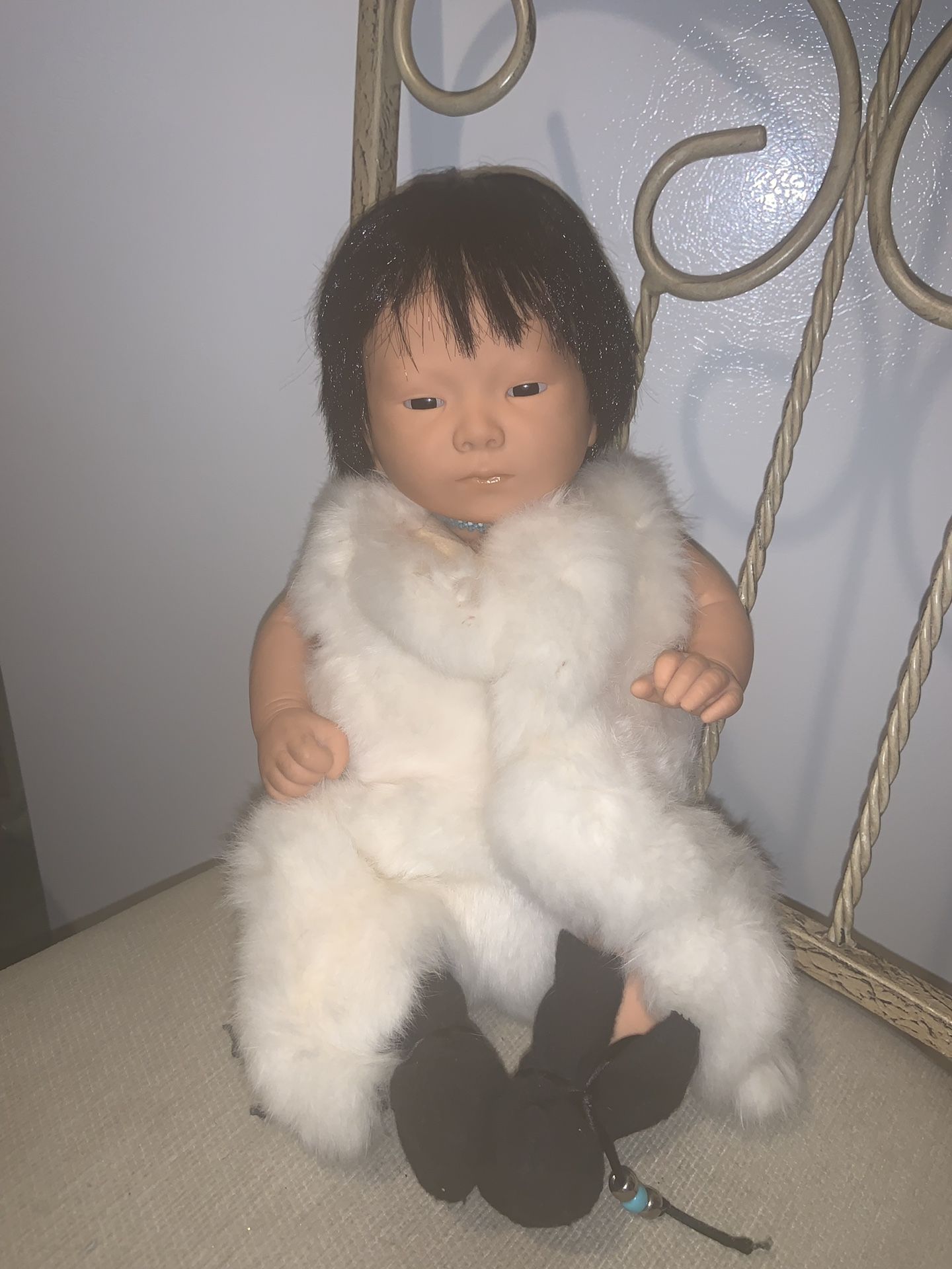 Furga Asian Eskimo baby doll from Italy vintage 1988
