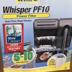 Tetra Whisper Power Filter 10 Gallons, Quiet 3-Stage Aquarium Filtration