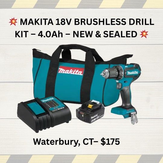 Makita 18V LXT Brushless Drill Kit – 4.0Ah 🔋